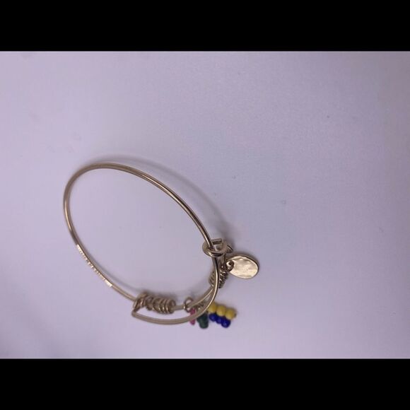 4/$20 Gold tone bangle with colorful beads and gold discs - Picture 6 of 6